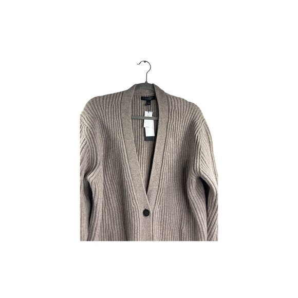 Banana Republic Curio Relaxed 100% Cashmere Cardigan Size L Taupe NWT $380 MSRP - Picture 7 of 13